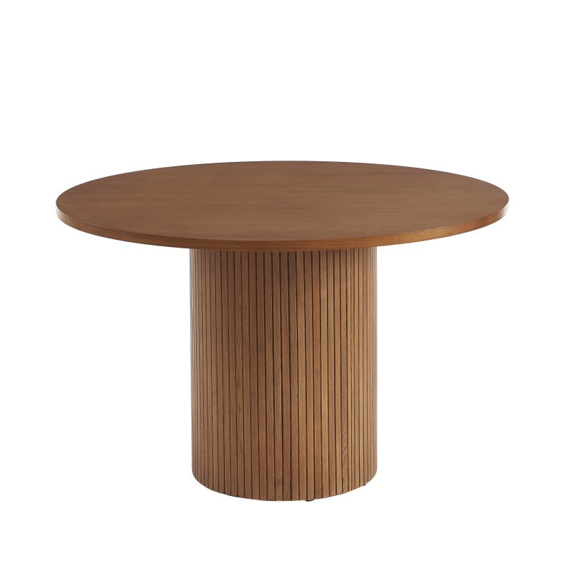ERNEST Round Dining Table 47.2" - Dark wood