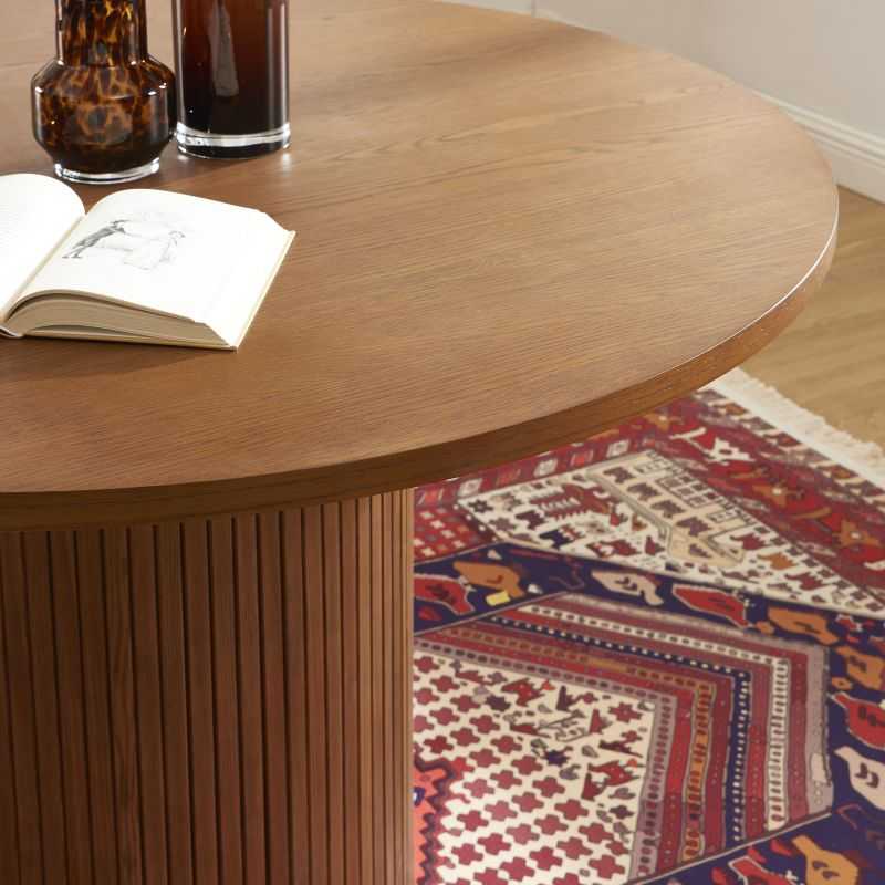 ERNEST Round Dining Table 47.2" - Dark wood