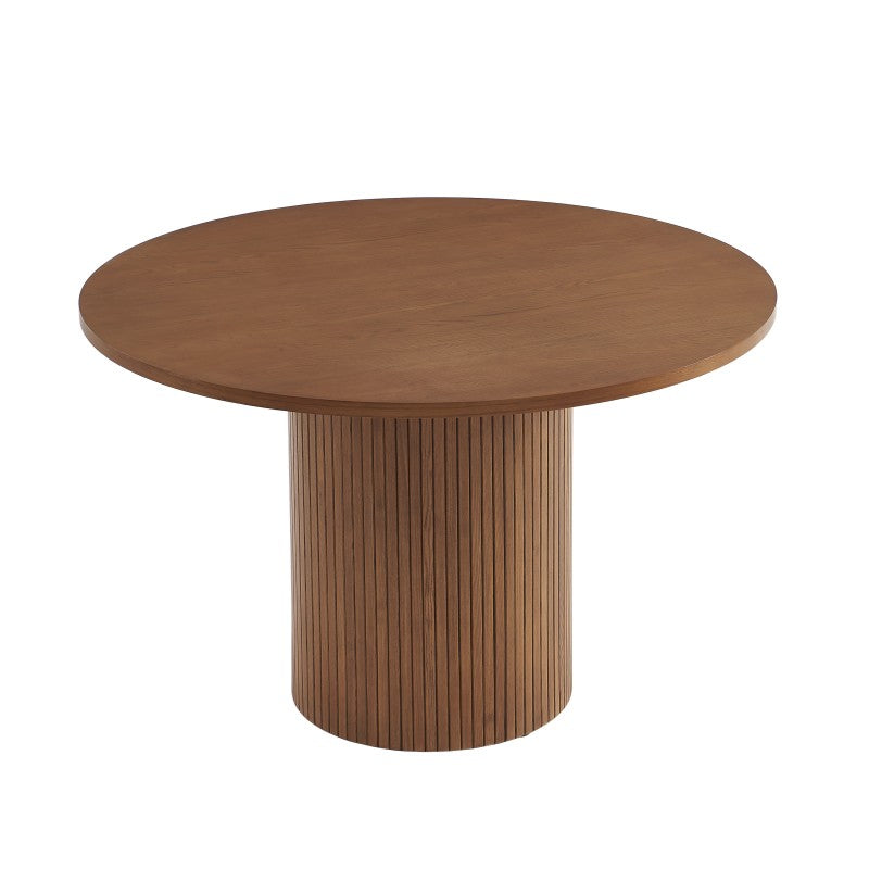 ERNEST Round Dining Table 47.2" - Dark wood