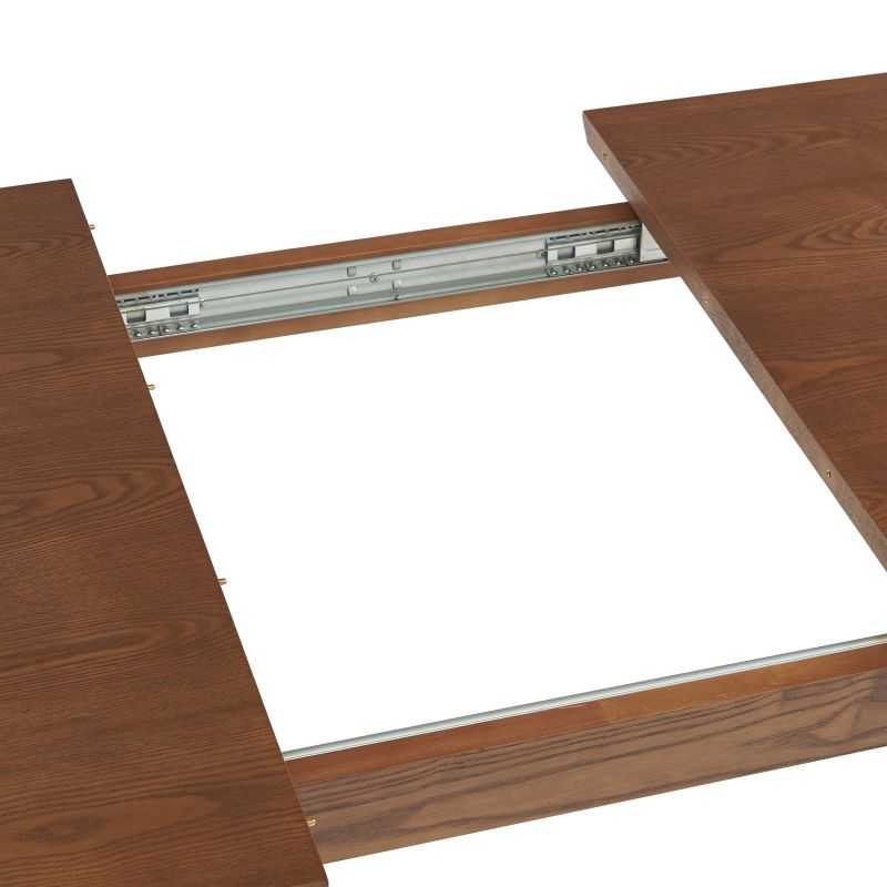 JILL Rectangular Extendable Dining Table 63" to 78.7" - Dark wood