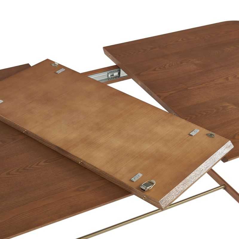 JILL Rectangular Extendable Dining Table 63" to 78.7" - Dark wood