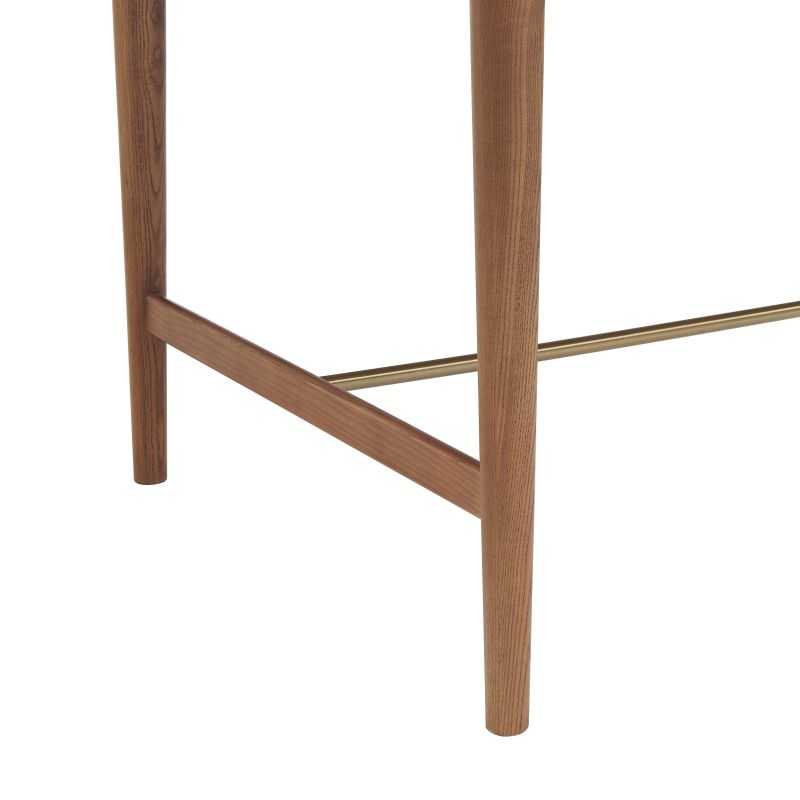 JILL Rectangular Extendable Dining Table 63" to 78.7" - Dark wood