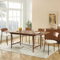 JILL Rectangular Extendable Dining Table 63" to 78.7" - Dark wood