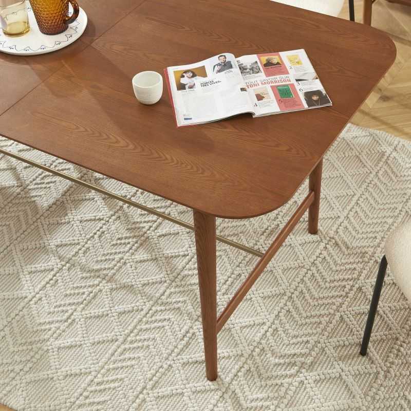 JILL Rectangular Extendable Dining Table 63" to 78.7" - Dark wood