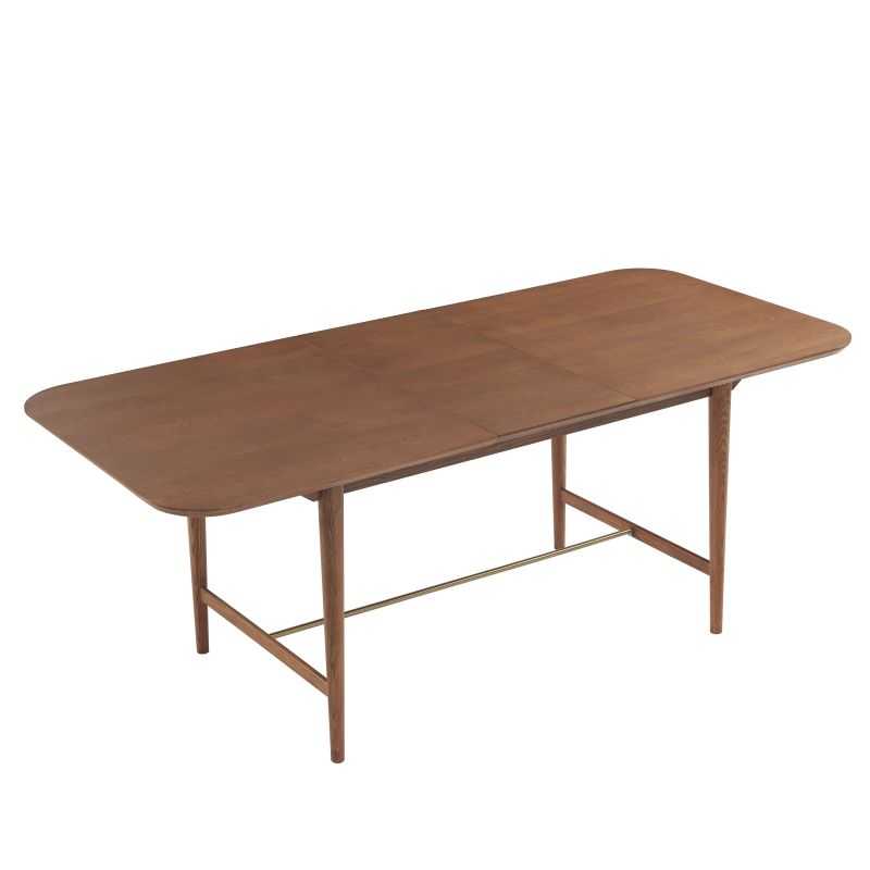JILL Rectangular Extendable Dining Table 63" to 78.7" - Dark wood