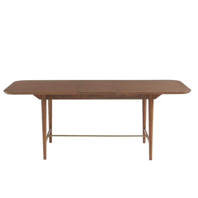JILL Rectangular Extendable Dining Table 63" to 78.7" - Dark wood