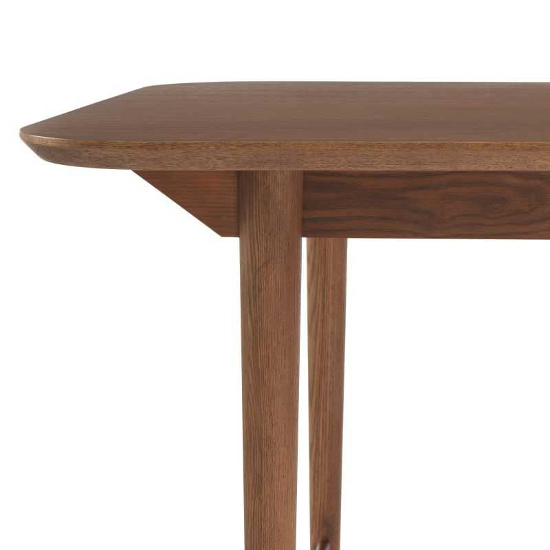 JILL Rectangular Extendable Dining Table 63" to 78.7" - Dark wood