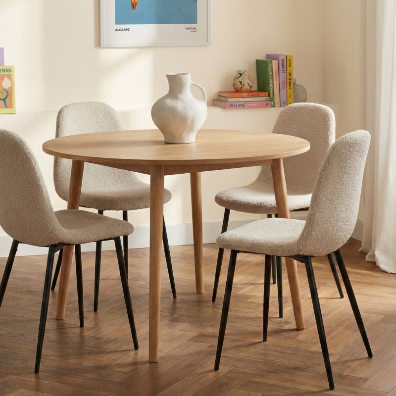 ORATELLO Wood Dining Table- Light wood