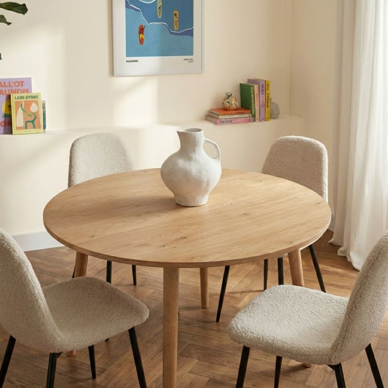 ORATELLO Wood Dining Table- Light wood