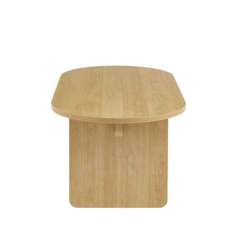 AFFY Oval Wood Effect Coffee Table – Light wood