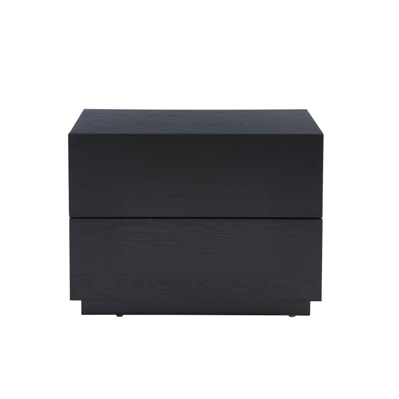 MORPHEE Black LED Nightstand - Black