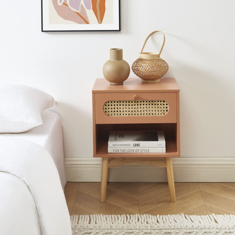 SIXTINE Nightstand - Terracotta