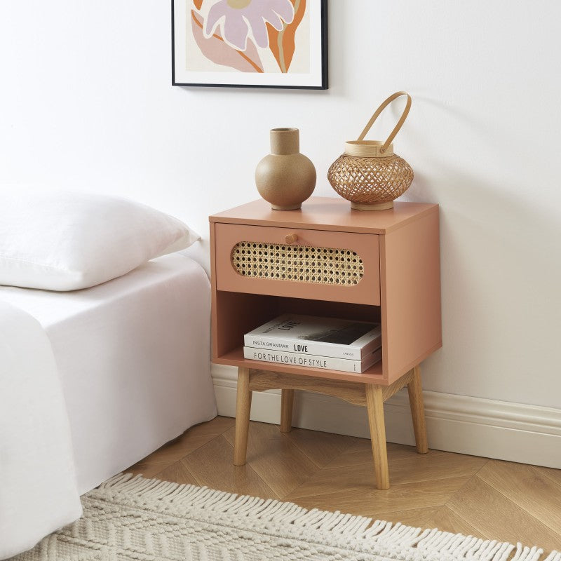 SIXTINE Nightstand - Terracotta