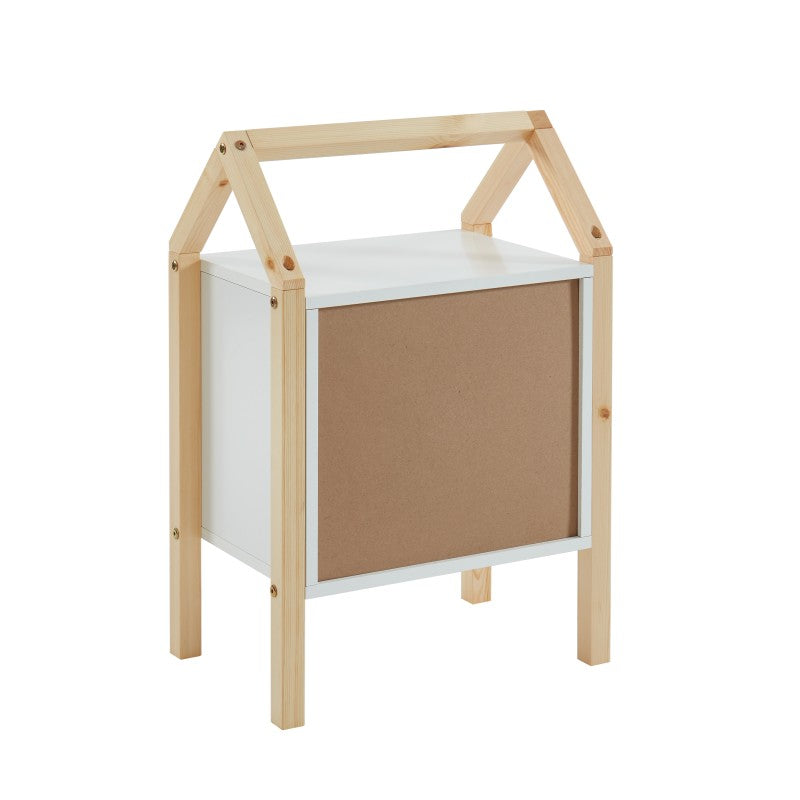 TINY Nightstand with 2 Drawers - White
