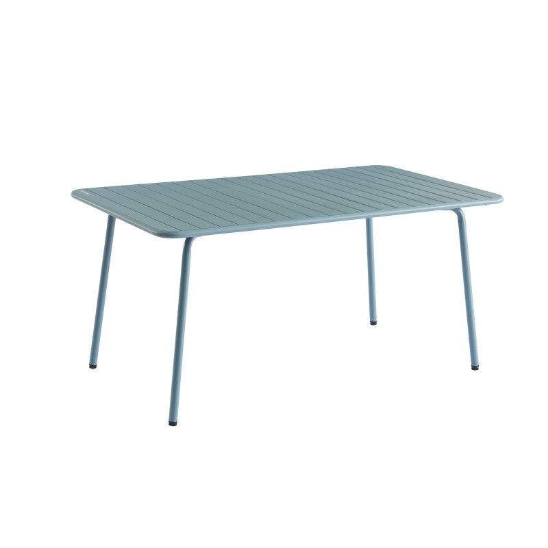 PANTONE® Rectangular Garden Table in Glacier Gray Steel, 63" - Blue