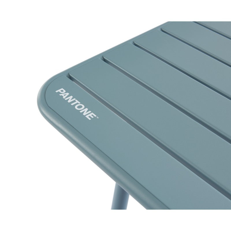 PANTONE® Rectangular Garden Table in Glacier Gray Steel, 63" - Blue