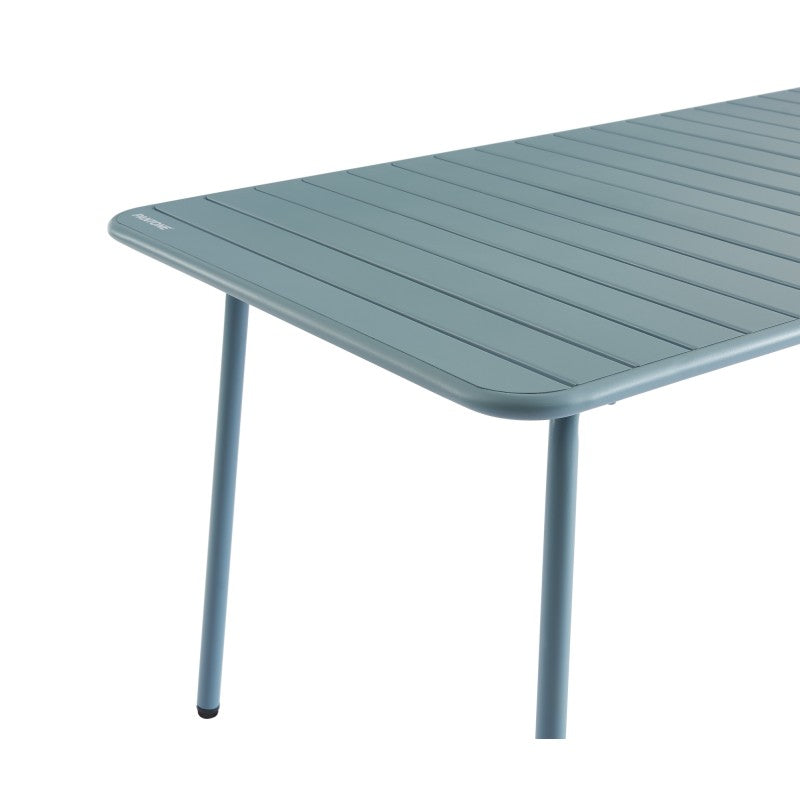 PANTONE® Rectangular Garden Table in Glacier Gray Steel, 63" - Blue