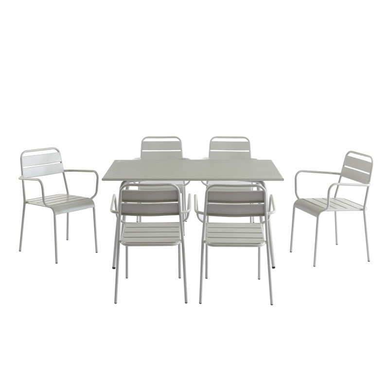 PANTONE® Garden Table, Glacier Gray, 55" – Gray