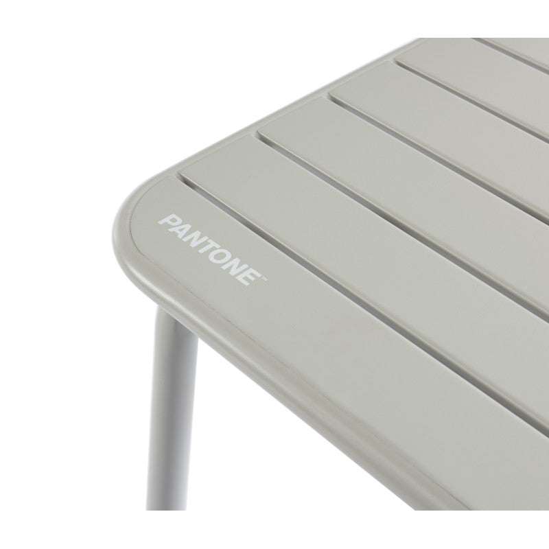 PANTONE® Square Garden Table in Glacier Gray Steel, 27.6" – Gray