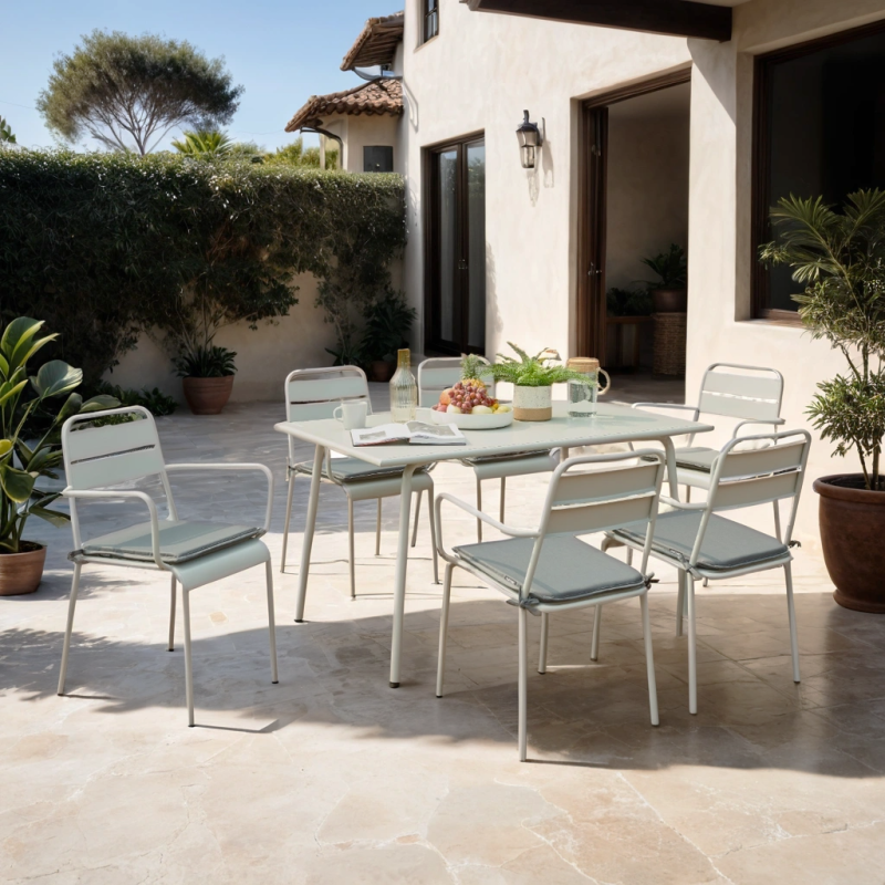 PANTONE® Garden Table, Glacier Gray, 55" – Gray