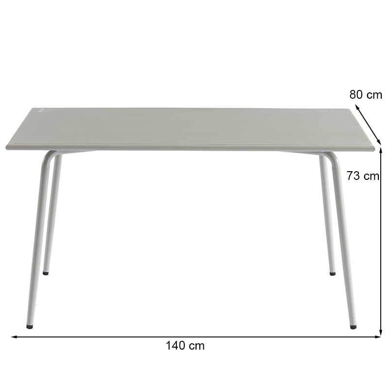 PANTONE® Garden Table, Glacier Gray, 55" – Gray