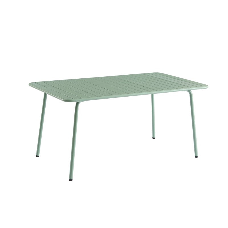 PANTONE® Rectangular Garden Table in Glacier Gray Steel, 63" – Green