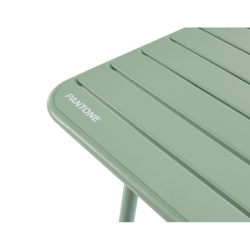 PANTONE® Rectangular Garden Table in Glacier Gray Steel, 63" – Green