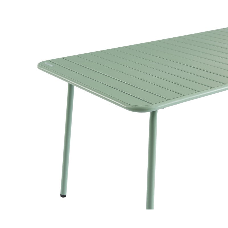 PANTONE® Rectangular Garden Table in Glacier Gray Steel, 63" – Green